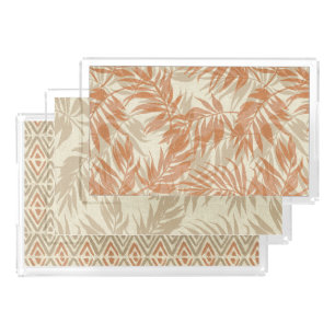 Tropical Spa Coordinates- Areca Palms Hawaiian Acrylic Tray