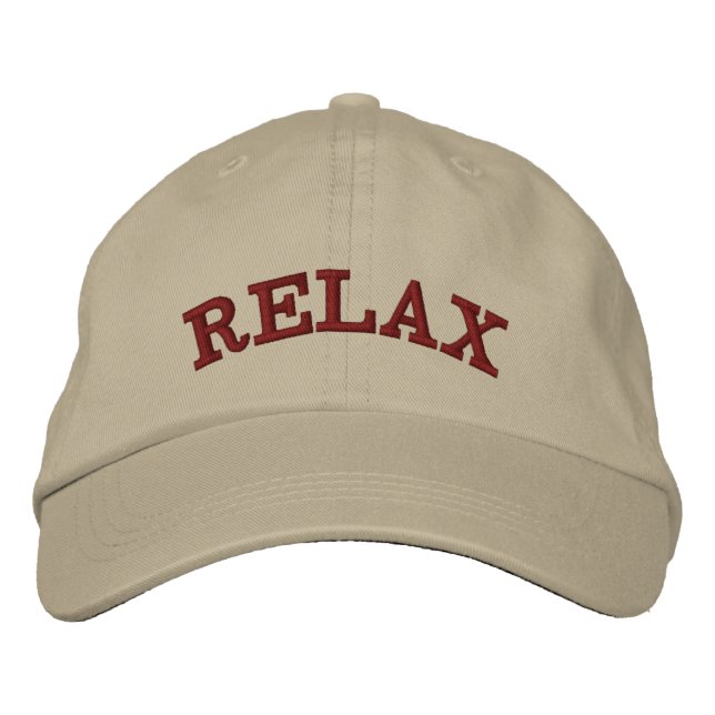 Tropical Spa Coordinates- Relax Embroidered Embroidered Baseball Cap (Front)