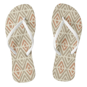 Tropical Spa Coordinates- Tribal Zig Zag Flip Flops