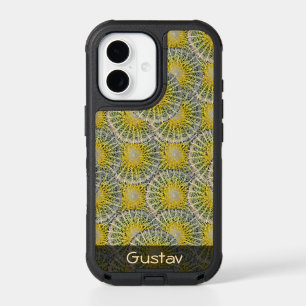 Tropical Sphere Cactus Pattern any Text iPhone 17 Case