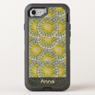Tropical Sphere Cactus Pattern any Text OtterBox Defender iPhone SE/8/7 Case
