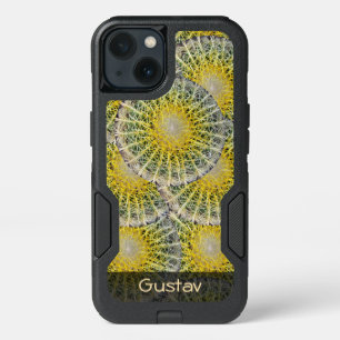Tropical Sphere Cactus Pattern any Text iPhone 13 Case