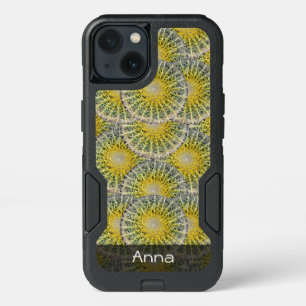 Tropical Sphere Cactus Pattern any Text iPhone 13 Case