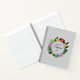 Tropical spiral notebook