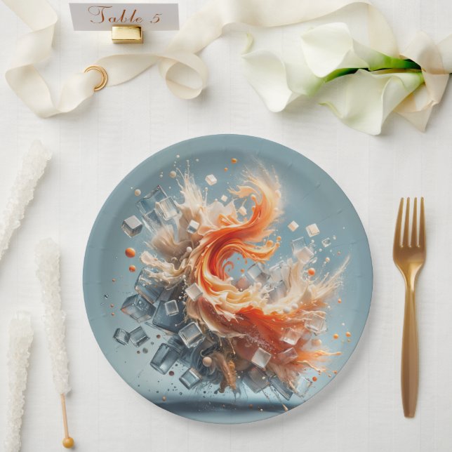 Tropical Splash Paper Plates (Wedding)