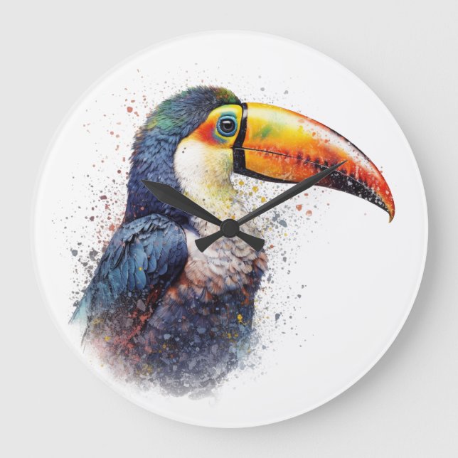 Tropical Splendor Toucan Large Clock (Front)