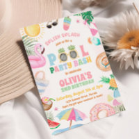Tropical Splish Splash Pool Party Birthday