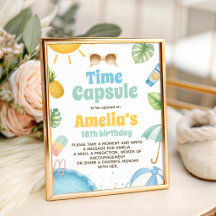 Tropical Splish Splash Time Capsule Sign