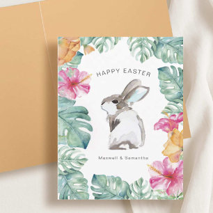 Tropical Spring Bunny Easter Card