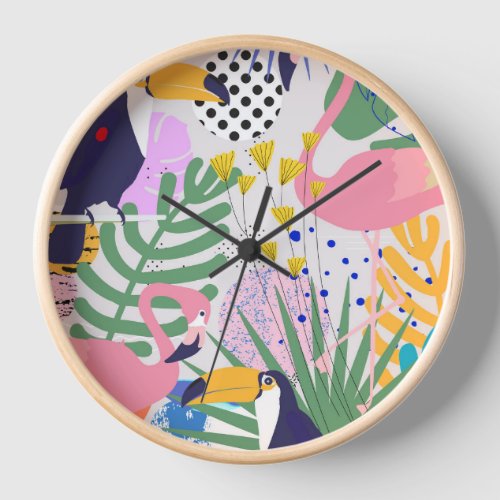 Tropical Spring Clock