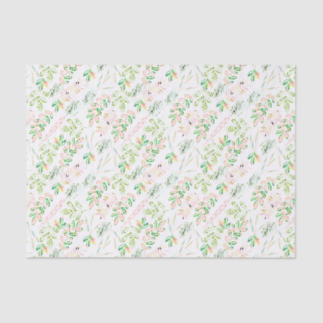 Tropical Spring Girly Personalized Tissue Paper (Front)