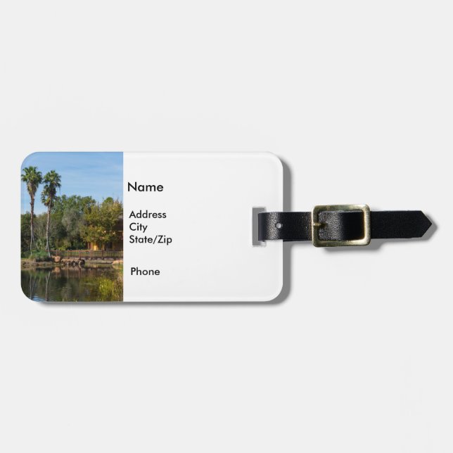 Tropical Springs Paradise Luggage Tag (Front Horizontal)