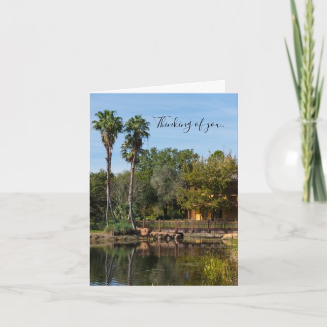 Tropical Springs Paradise Thinking Of You Card (Front)