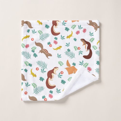 Tropical Squirrels List of Southern Countries Wash Cloth