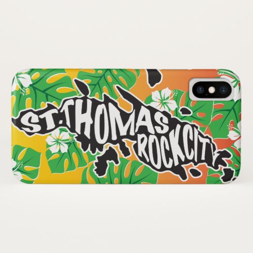 Tropical St Thomas Rock City Virgin Islands iPhone XS Case