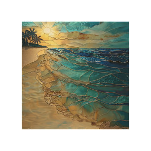 Tropical Stained Glass Wood Art
