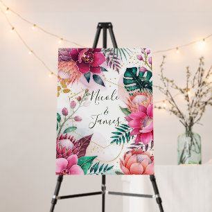 Tropical Stardust Garden Floral Paradise Wedding  Foam Board