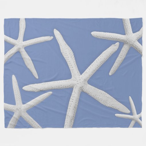 Tropical Starfish Sea Life Sea Blue Beach Fleece Blanket | Zazzle