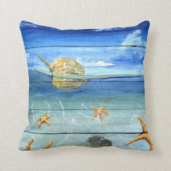 Tropical Starfishthrow Pillow 16" X 16" by yotigo at Zazzle