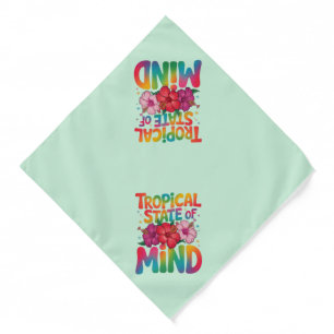 Tropical State of Mind Summer Beach Graphic Bandana