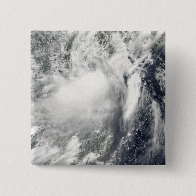 Tropical storm Conson approaching Vietnam Pinback Button (Front)