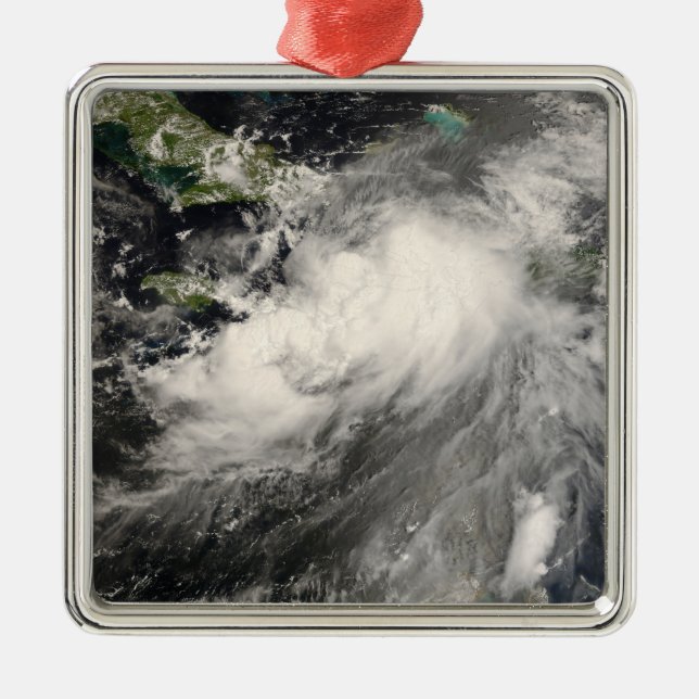 Tropical Storm Gustav in the Caribbean Sea Metal Ornament (Front)