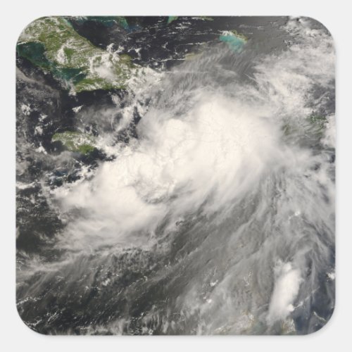 Tropical Storm Gustav in the Caribbean Sea Square Sticker