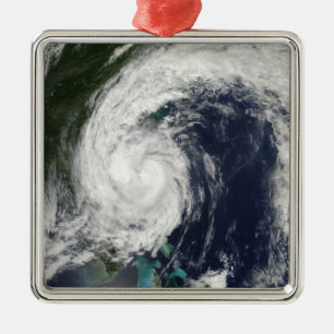 Tropical Storm Hanna over the East Coast Metal Ornament