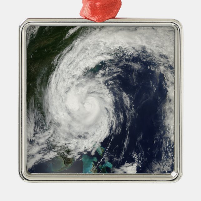 Tropical Storm Hanna over the East Coast Metal Ornament (Front)