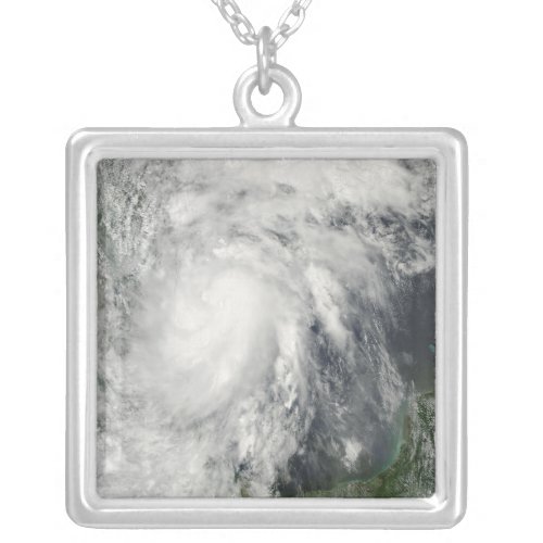 Tropical Storm Hermine in the Gulf of Mexico Silver Plated Necklace