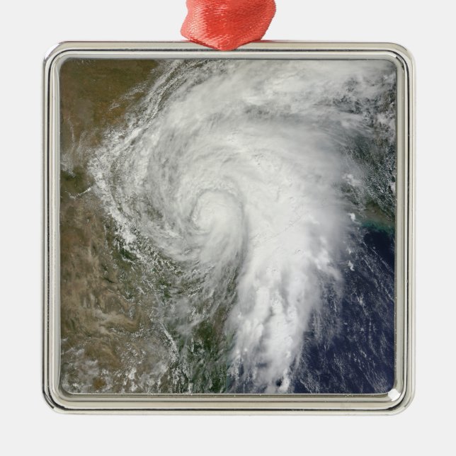 Tropical Storm Hermine over Texas Metal Ornament (Front)