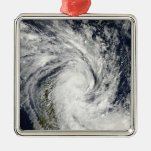 Tropical Storm Jade coming ashore over Madagasc Metal Ornament