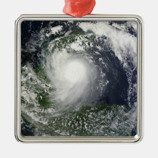 Tropical Storm Karl over the Yucatan Peninsula Metal Ornament (Front)