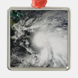 Tropical Storm Noel over Haiti Metal Ornament
