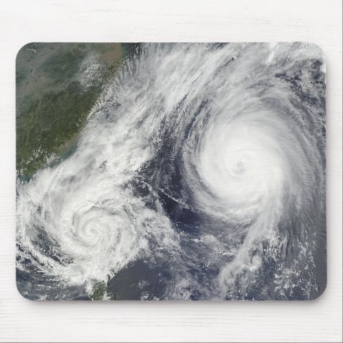 Tropical Storm Parma and Super Typhoon Melor Mouse Pad