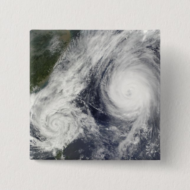 Tropical Storm Parma and Super Typhoon Melor Pinback Button (Front)