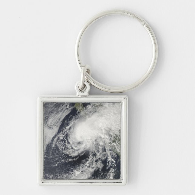 Tropical Storm Rick approaching Mexico Keychain (Front)