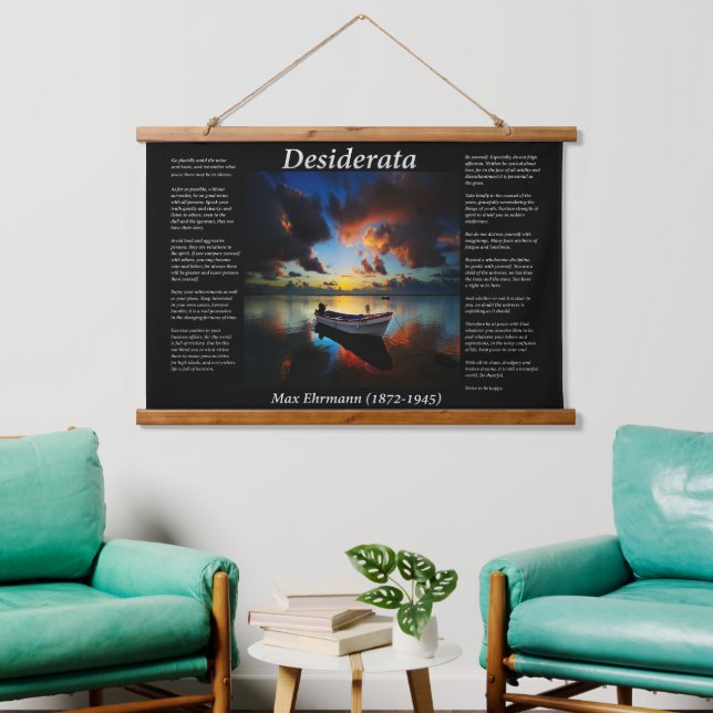 Tropical Storm with a old roll boat Hanging Tapestry (Living Room)