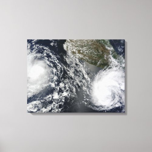 Tropical Storms Blas and Celia Canvas Print