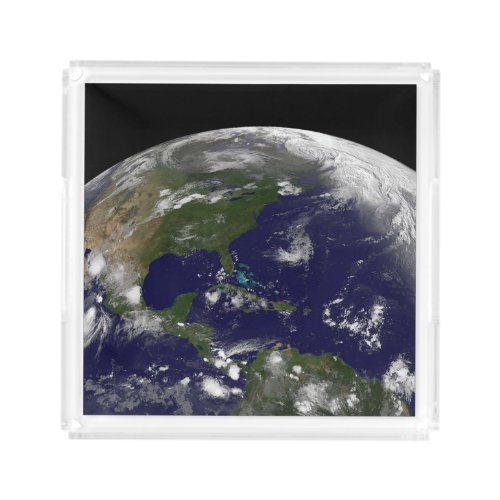 Tropical Storms On Planet Earth Acrylic Tray