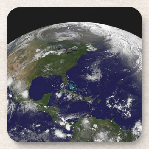 Tropical Storms On Planet Earth Beverage Coaster