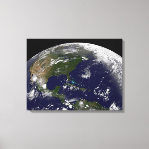 Tropical Storms On Planet Earth Canvas Print