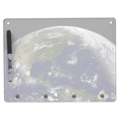Tropical Storms On Planet Earth Dry Erase Board With Keychain Holder