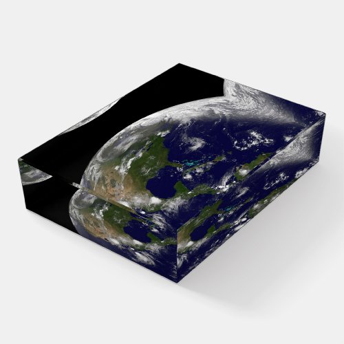 Tropical Storms On Planet Earth Paperweight