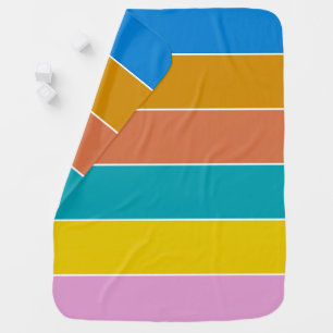 Tropical Striped Colors of Bonaire Baby Blanket