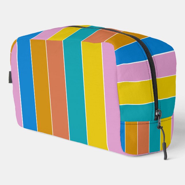 Tropical Striped Colors of Bonaire Dopp Kit (Right Corner)