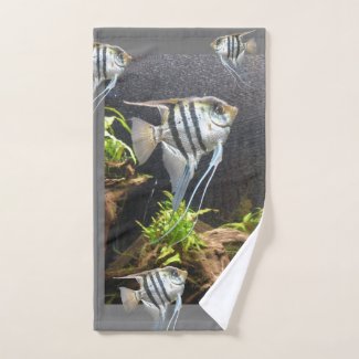 Tropical Striped Fish Bath Towel Set