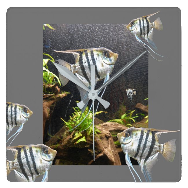 Tropical Striped Fish Wall Clock
