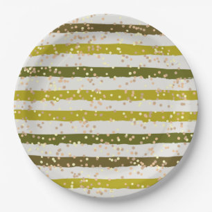 Tropical Stripes and Dots Paper Plates