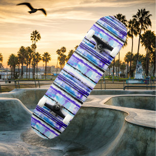 Tropical Stripes - Beach Design Skateboard